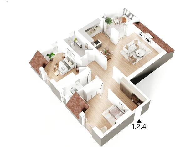 Wohnung zum Kauf - Erstbezug provisionsfrei 624.160 € 3 Zimmer 97,5 m² Dachgeschoss Wiblingen Ulm 89079