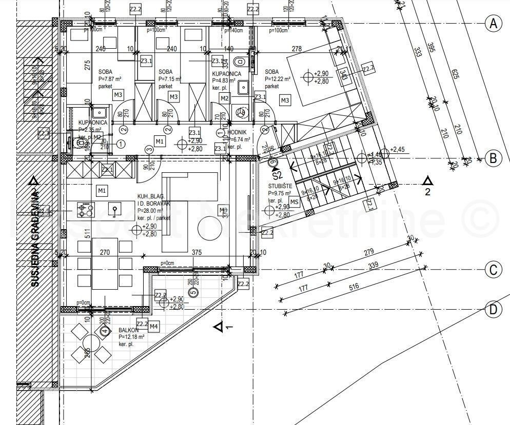 Wohnung zum Kauf 290.000 € 3 Zimmer 78 m²<br/>Wohnfläche 1.<br/>Geschoss Podstrana center