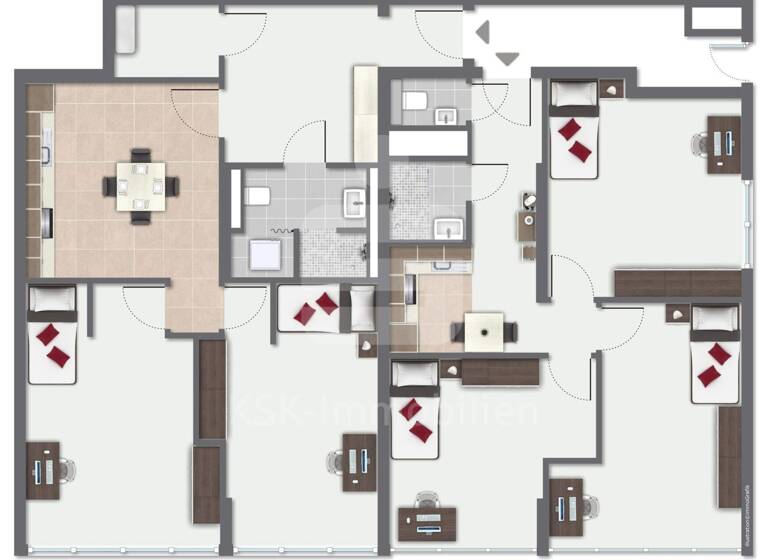 Wohnung zum Kauf 390.000 € 5 Zimmer 137,7 m² 1. Geschoss Junkersdorf Köln 50858