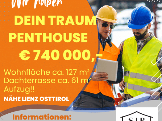 Penthouse zur Versteigerung - Erstbezug 740.000 € 4,5 Zimmer 127,4 m² Nußdorf-Debant 9990