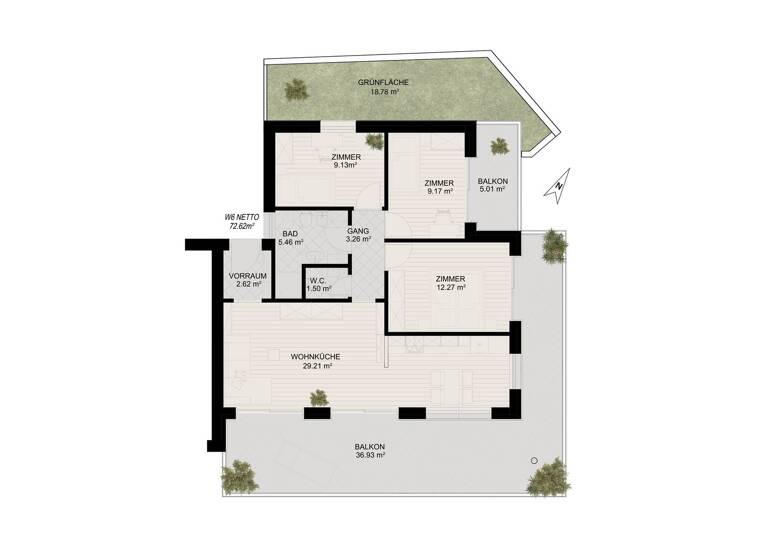 Wohnung zum Kauf 4 Zimmer 72,6 m² 1. Geschoss Wasserfallweg 18 Partschins 39020