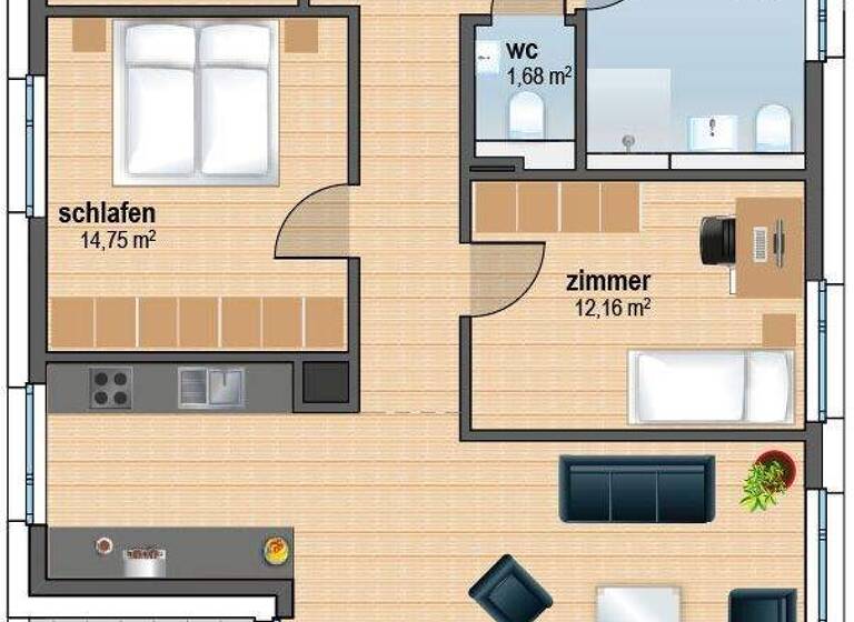 Wohnung zum Kauf 645.000 € 3 Zimmer 112,2 m² 1. Geschoss Stadtmitte Neu-Ulm 89231