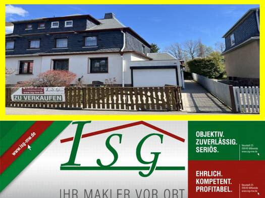 Doppelhaushälfte zum Kauf 119.500 € 4 Zimmer 90 m² 550 m² Grundstück frei ab sofort Burgstädt Burgstädt 09217
