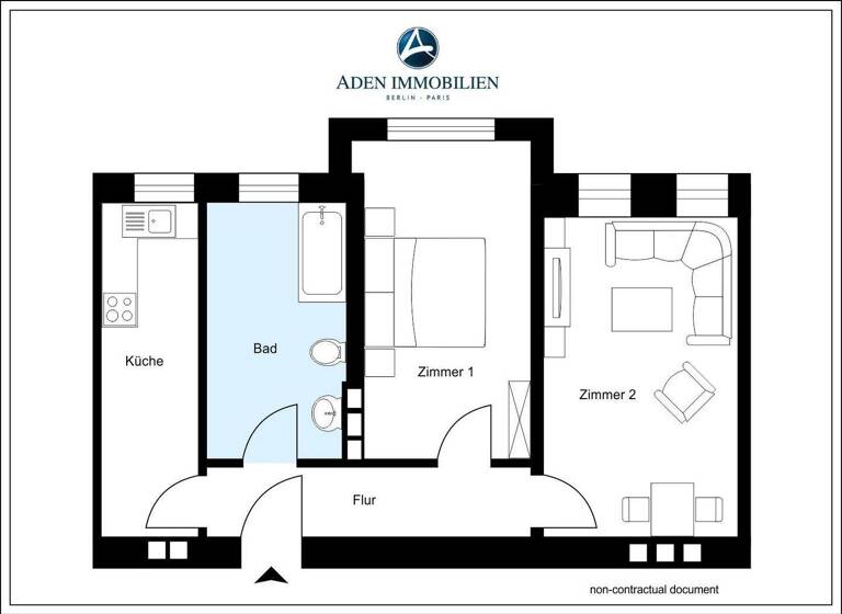 Wohnung zum Kauf provisionsfrei 234.850 € 2 Zimmer 56,2 m² 1. Geschoss Rigaer Str. 39 Friedrichshain Berlin 10247