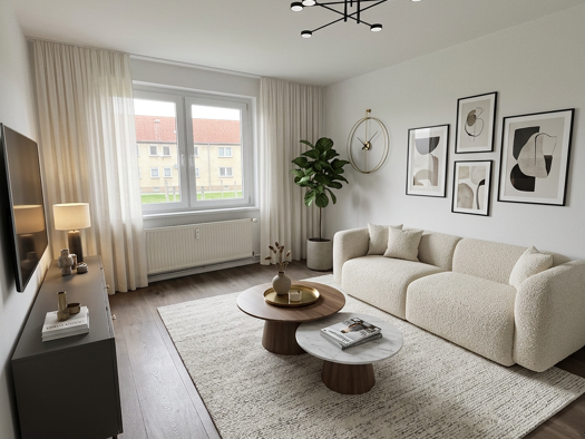 Wohnung zur Miete 343 € 3 Zimmer 57,1 m² EG Hainleite 12 Vockerode Oranienbaum-Wörlitz 06785