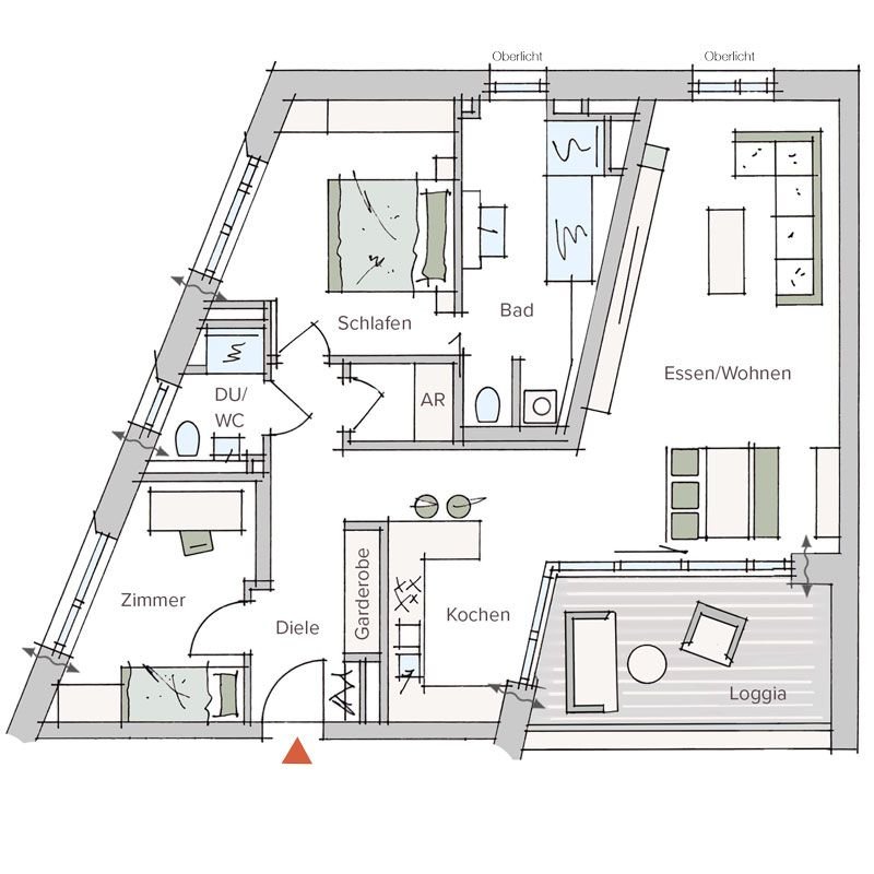 Wohnung zum Kauf provisionsfrei 846.663 € 3 Zimmer 96,2 m²<br/>Wohnfläche 1.<br/>Geschoss Fahrstraße 13 Markgrafenstadt Erlangen 91054