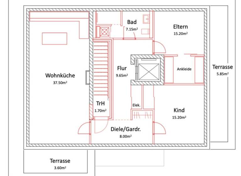 Penthouse zum Kauf provisionsfrei 699.000 € 3 Zimmer 102,2 m² Munstermannskamp 50 Bockelsberg Lüneburg 21335