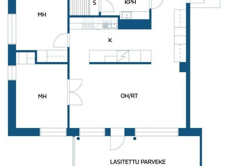 Studio zum Kauf 199.000 € 3 Zimmer 65 m² 3. Geschoss Sovionkatu 16 Raahe 92100