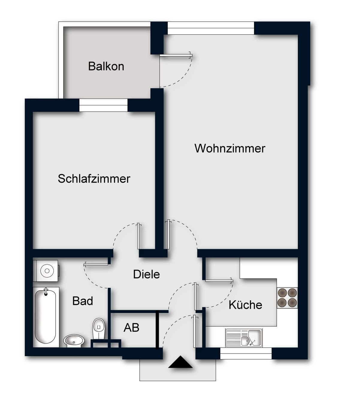 Wohnung zum Kauf als Kapitalanlage geeignet 109.000 € 2 Zimmer 55,9 m²<br/>Wohnfläche Graf-von-Moltke-Straße Kaltenmoor Lüneburg 21337