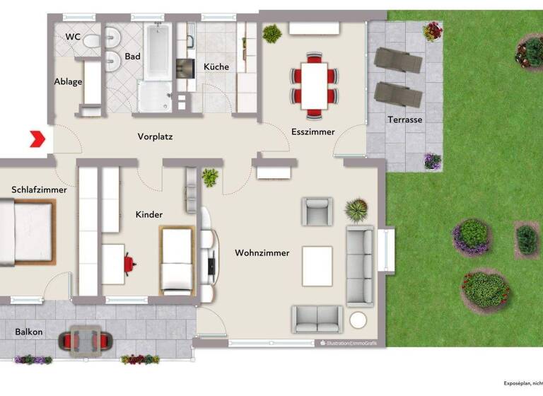 Wohnung zum Kauf 325.000 € 3,5 Zimmer 98 m² 1. Geschoss Deufringen Aidlingen 71134