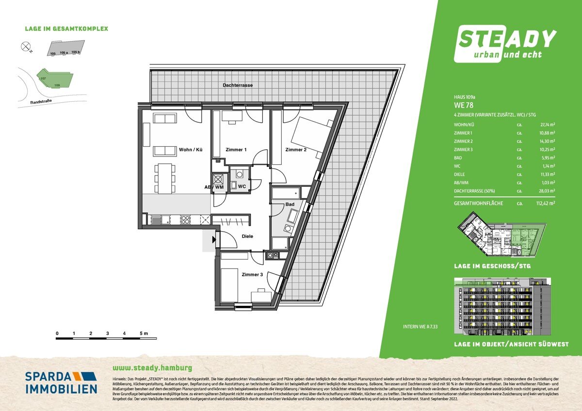 Wohnung zum Kauf 824.000 € 4 Zimmer 112,9 m²<br/>Wohnfläche Stellingen Hamburg-Stellingen 22525