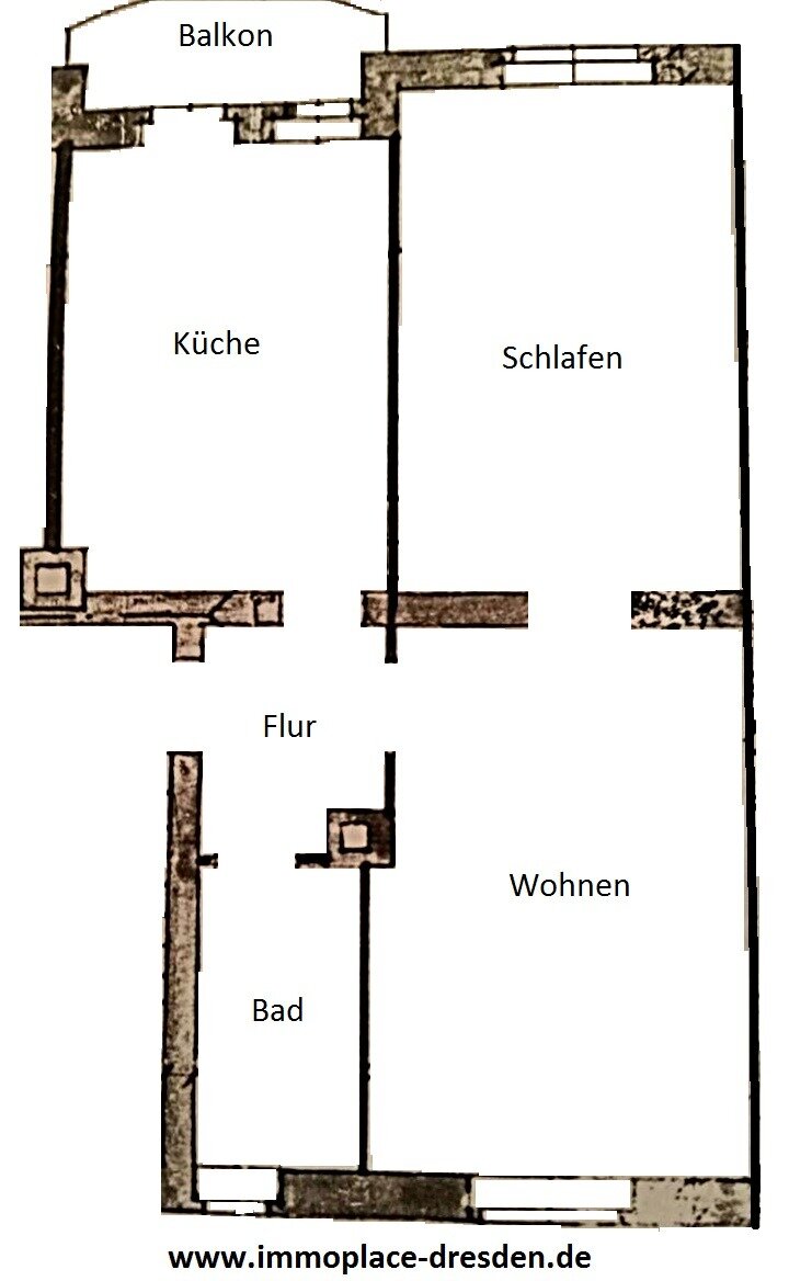 Studio zur Miete 530 € 2 Zimmer 58,1 m²<br/>Wohnfläche 1.<br/>Geschoss 15.12.2024<br/>Verfügbarkeit Laubegast (Gasteiner Str.) Dresden 01279