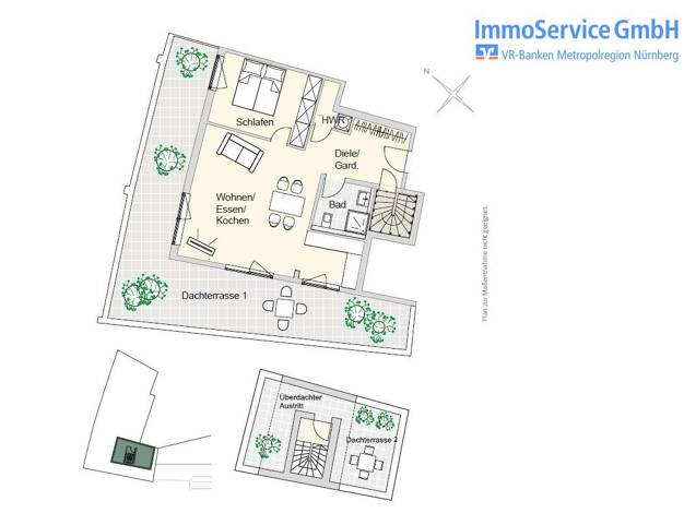 Penthouse zum Kauf provisionsfrei 587.829 € 2 Zimmer 79,5 m² 6. Geschoss Merianstraße 32 Schoppershof Nordöstliche Außenstadt 90409