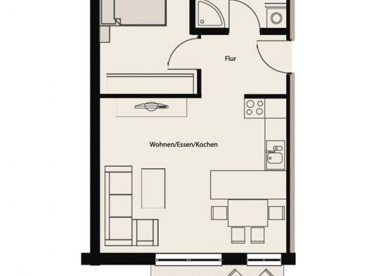 Wohnung zur Miete 538 € 2 Zimmer 53,8 m² EG Steinbeisstr. 4/5 Lindenhof Oberndorf 78727