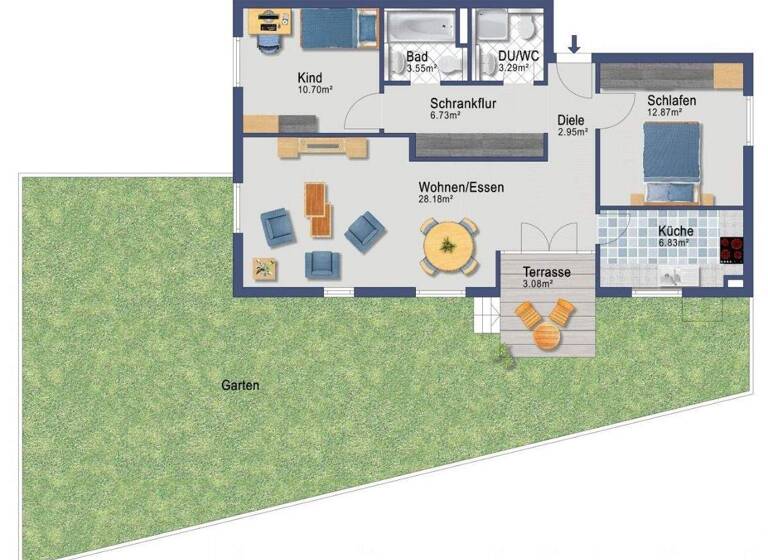 Wohnung zum Kauf 239.000 € 3 Zimmer 78,2 m² EG Golm Potsdam 14476