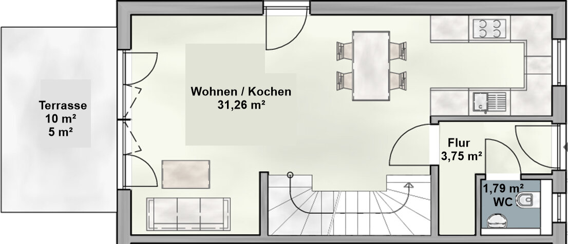 Reihenendhaus zum Kauf 1.073.000 € 4 Zimmer 110 m²<br/>Wohnfläche 215,5 m²<br/>Grundstück Graggenau München 80999