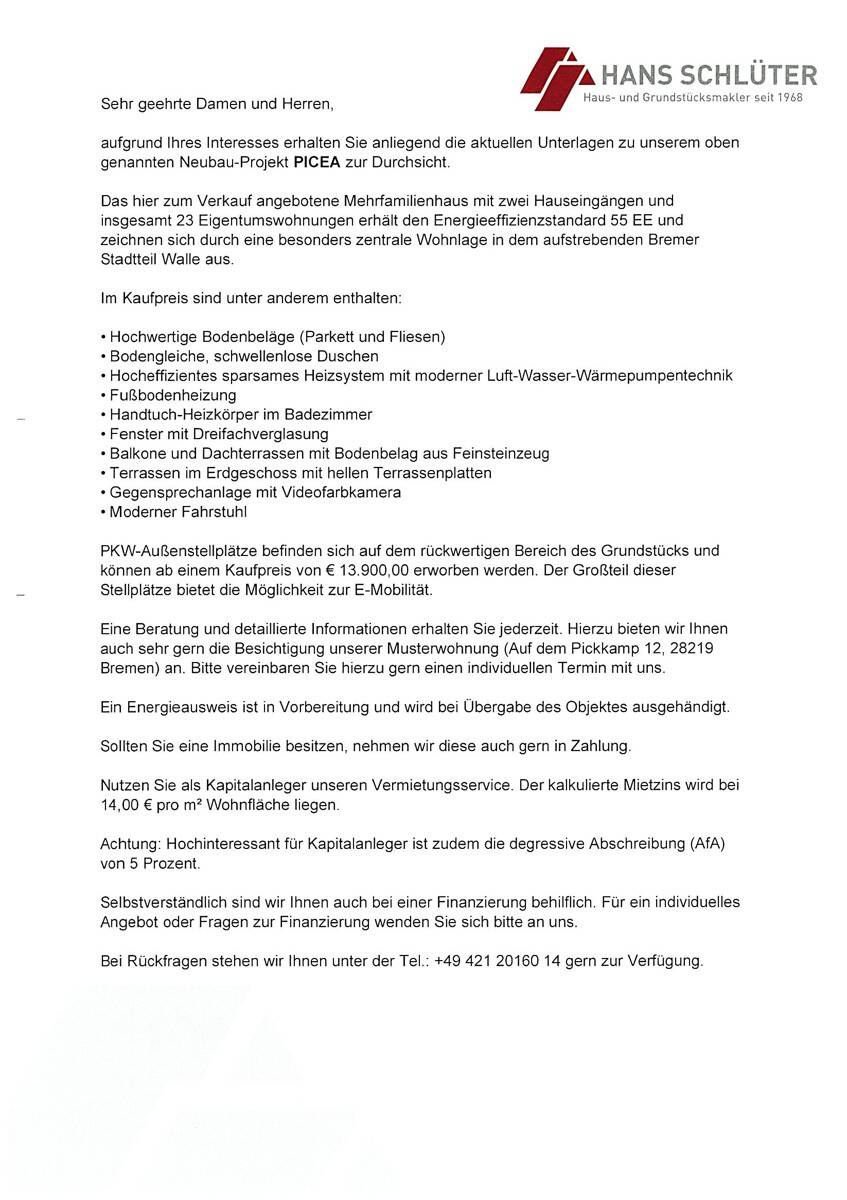 Neubau mit *Investorenpaket* - Sicheres Einkommen ohne Risiko! 2. Zi. Wohnung (Nr. 1) – Bremen – Vorschaubild 11