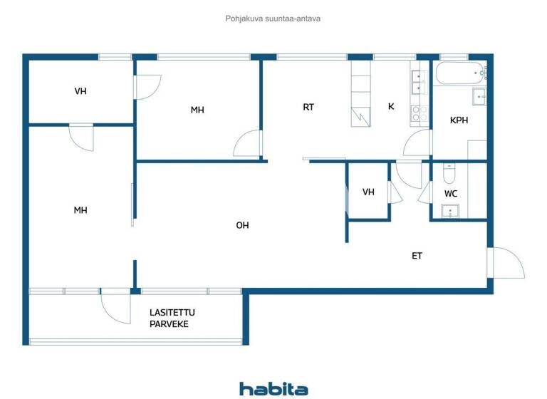 Studio zum Kauf 69.000 € 3 Zimmer 80,5 m² 2. Geschoss Perjalantie 6 Riihimäki 11120