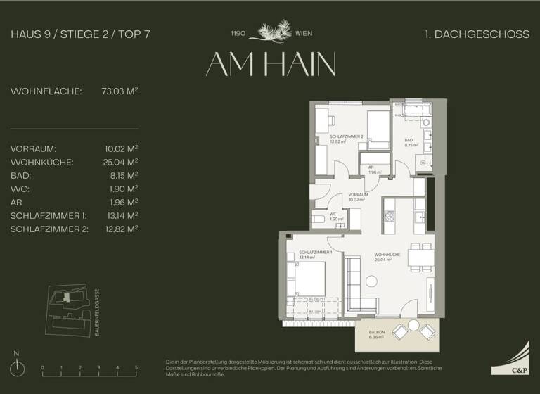 Wohnung zum Kauf - Erstbezug 820.000 € 3 Zimmer 73 m² Wien 1190