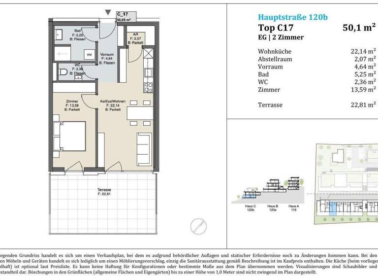 Wohnung zum Kauf - Erstbezug 269.000 € 2 Zimmer 50,1 m² EG Hauptstraße Laßnitzhöhe 8301