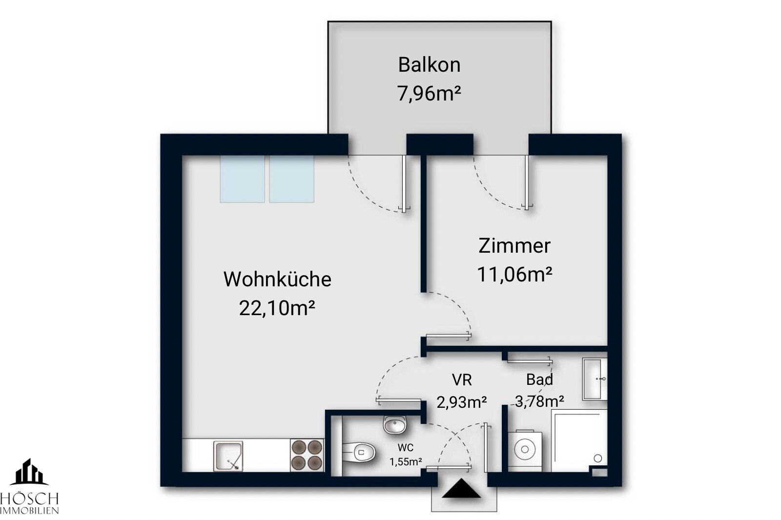 Wohnung zum Kauf 229.000 € 2 Zimmer 41,4 m²<br/>Wohnfläche 3.<br/>Geschoss Wien 1210