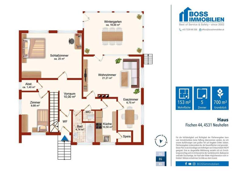 Haus zum Kauf 287.000 € 6 Zimmer 153 m² 700 m² Grundstück Fischen 44 Neuhofen an der Krems 4531