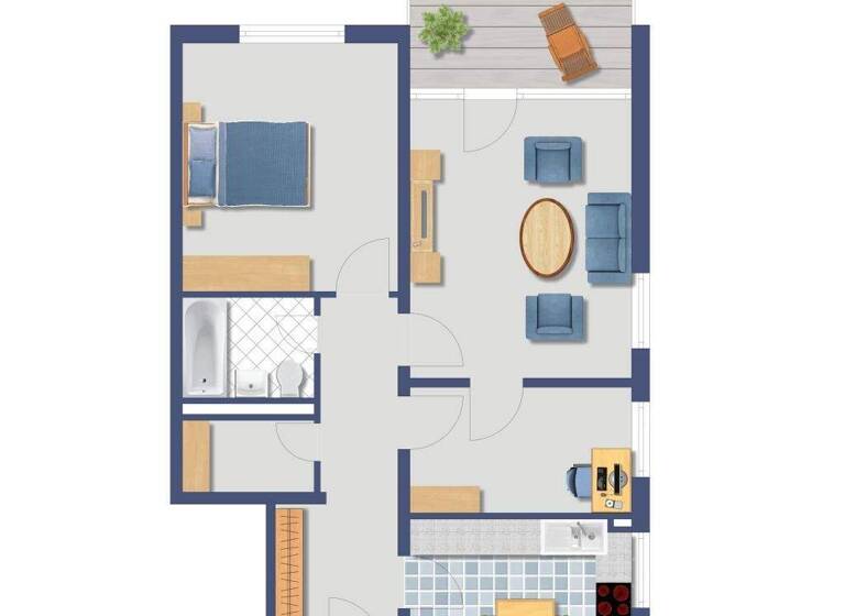 Wohnung zum Kauf provisionsfrei 156.000 € 3 Zimmer 70,8 m² 4. Geschoss Pappelweg 3 Südweststadt Offenburg 77656