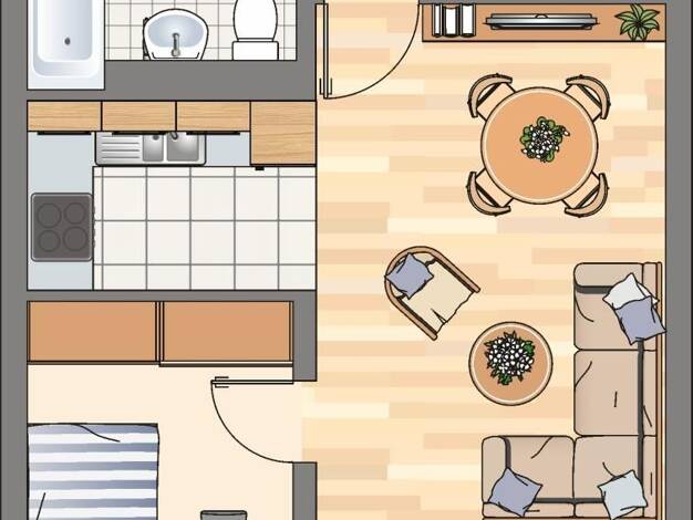 Studio zur Miete 477 € 1 Zimmer 45,3 m² 2. Geschoss Von-der-Tann-Straße 34 Mitte Dortmund 44143