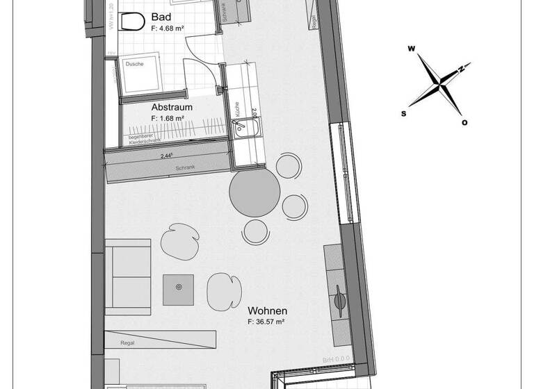 Studio zur Miete 766 € 1 Zimmer 45 m² frei ab sofort Offenbach am Main 63067