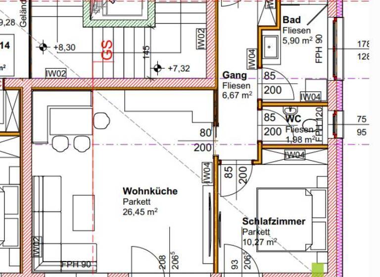 Wohnung zum Kauf - Erstbezug 261.500 € 2 Zimmer 51,3 m² 3. Geschoss Aigen im Ennstal 8943