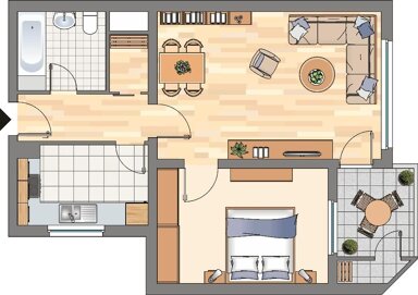 Wohnung zur Miete nur mit Wohnberechtigungsschein 414,34 € 3 Zimmer 84 m² 9. Geschoss frei ab 19.10.2024 Adalbertstraße 130 Dorstfeld Dortmund 44149