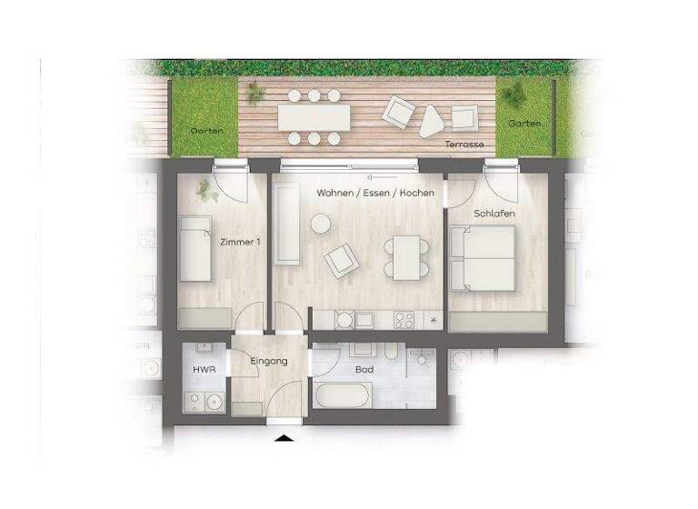 Terrassenwohnung zur Miete - Erstbezug 1.344 € 3 Zimmer 78,7 m² EG frei ab 01.11.2026 Kohlenstraße 31 Zentrum-Süd Leipzig 04107