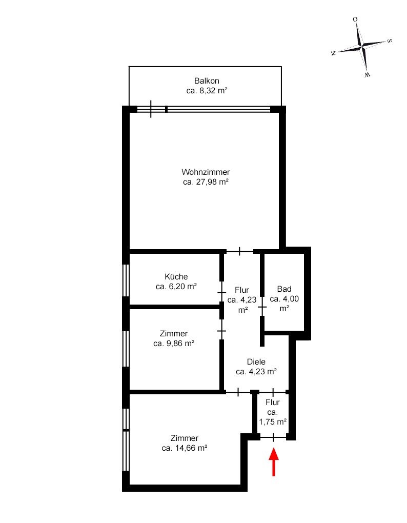 Wohnung zum Kauf 270.000 € 3 Zimmer 75 m²<br/>Wohnfläche Neu-Schwachhausen Bremen 28213