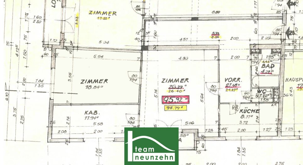 Wohnung zum Kauf 650.001 € 4 Zimmer 95,7 m²<br/>Wohnfläche 5.<br/>Geschoss 01.04.2025<br/>Verfügbarkeit Lambrechtgasse 16 Wien 1040