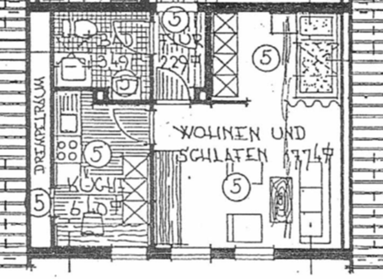 Wohnung zur Miete 230 € 1,5 Zimmer 29 m² 1. Geschoss frei ab 01.04.2026 Weichselstr. 7 Dünsen 27243