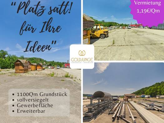 Gewerbegrundstück zur Miete 1.309 € 1.100 m² Grundstück frei ab sofort Zentrum Rudolstadt 07407