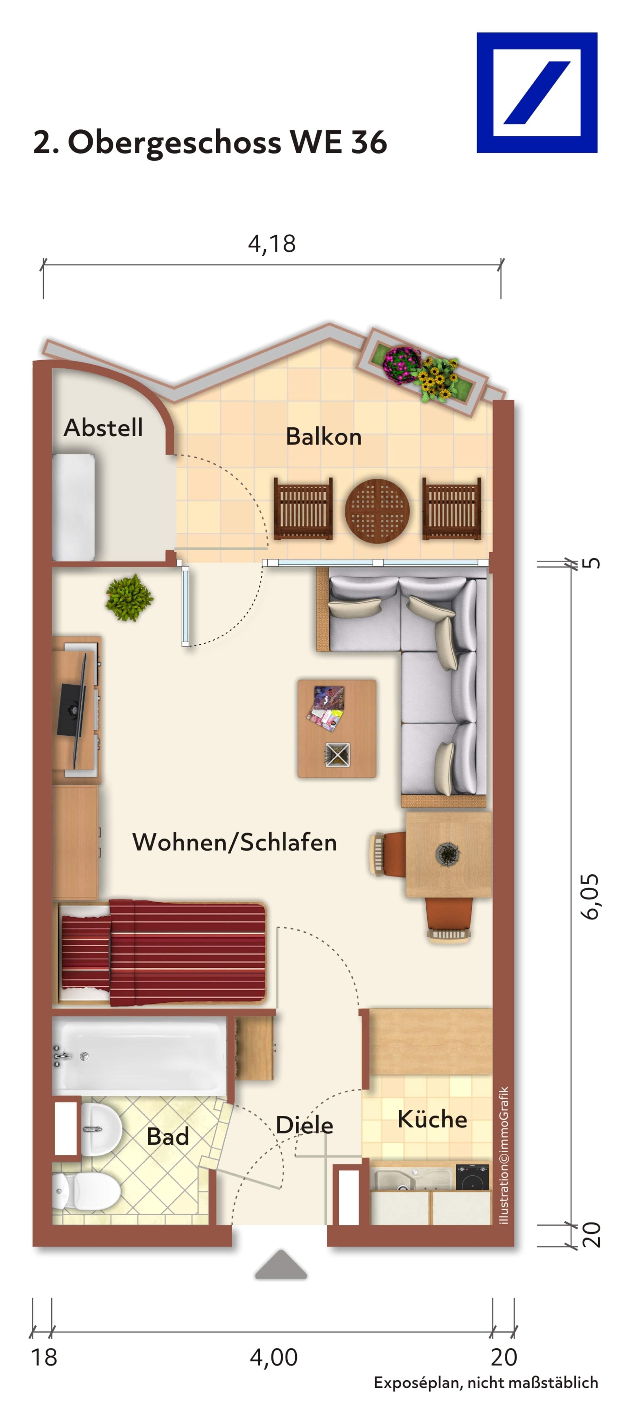 Wohnung zum Kauf 109.000 € 1 Zimmer 27 m²<br/>Wohnfläche 2.<br/>Geschoss Zollstock Köln 50969