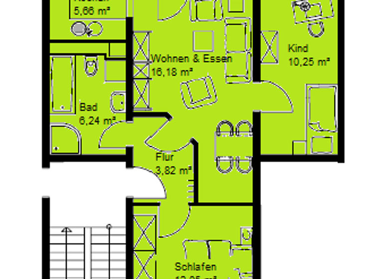 Wohnung zur Miete 375 € 3 Zimmer 63 m² 3. Geschoss frei ab sofort An der Gärtnerei 73 b Warmbad Wolkenstein 09429
