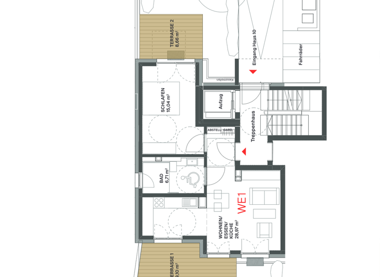 Terrassenwohnung zum Kauf provisionsfrei 629.800 € 2 Zimmer 65 m² Oberer Laubenheimer Weg 10 Oberstadt Mainz 55131