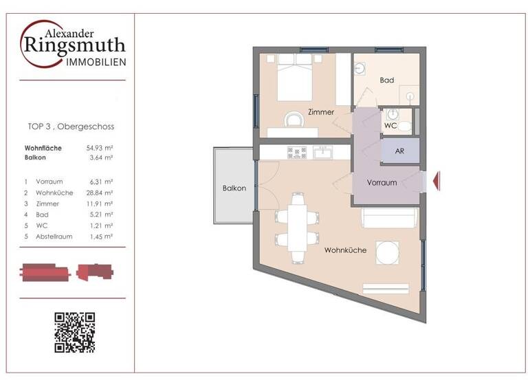 Wohnung zum Kauf - Erstbezug 279.000 € 2 Zimmer 54,9 m² Wolkersdorf im Weinviertel 2120