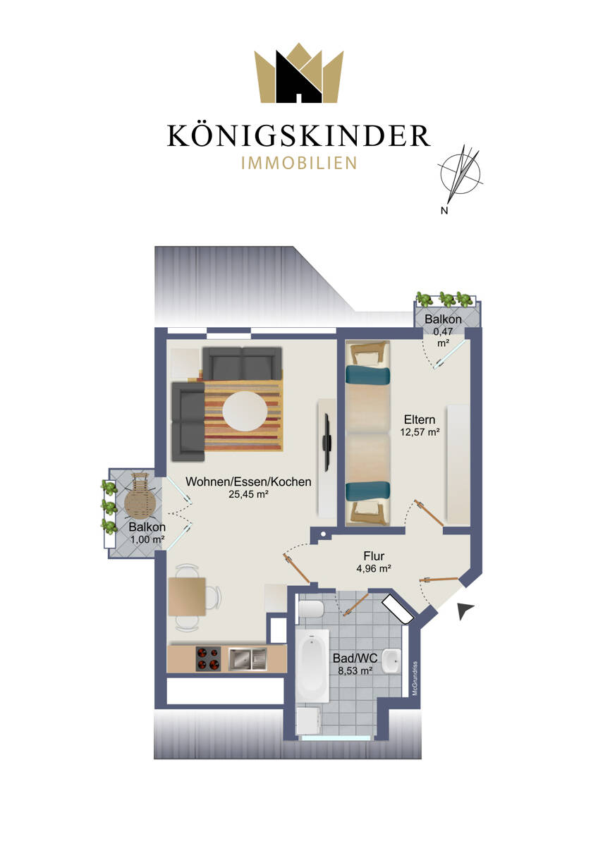 Wohnung zum Kauf 159.000 € 2 Zimmer 52 m²<br/>Wohnfläche Günzburg Günzburg 89312