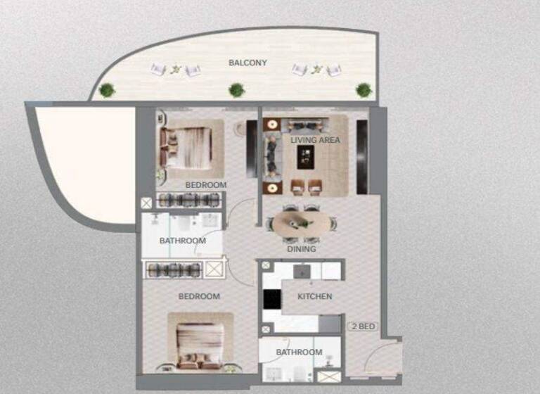 Wohnung zum Kauf - Erstbezug provisionsfrei 510.378 € 3 Zimmer 92,2 m² Dubai