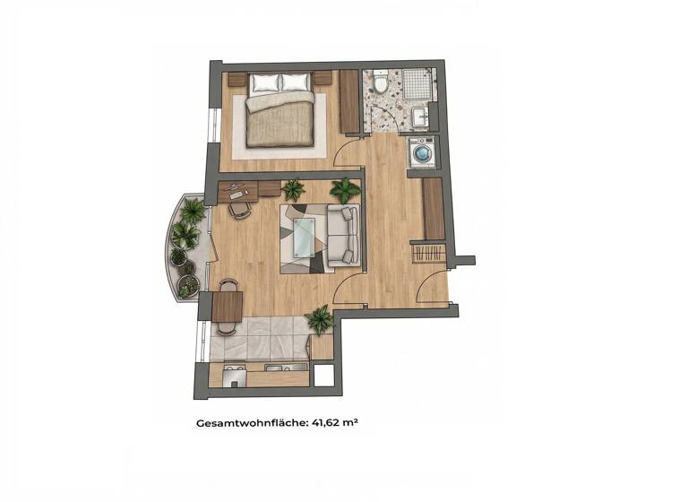 Wohnung zum Kauf 178.000 € 2 Zimmer 41,6 m² 2. Geschoss Oberstadt Mainz 55116