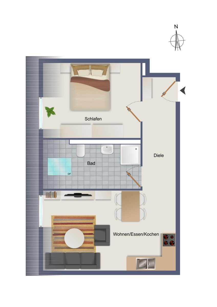 Wohnung zum Kauf 225.525 € 2 Zimmer 46,5 m²<br/>Wohnfläche Öhringen Öhringen 74613