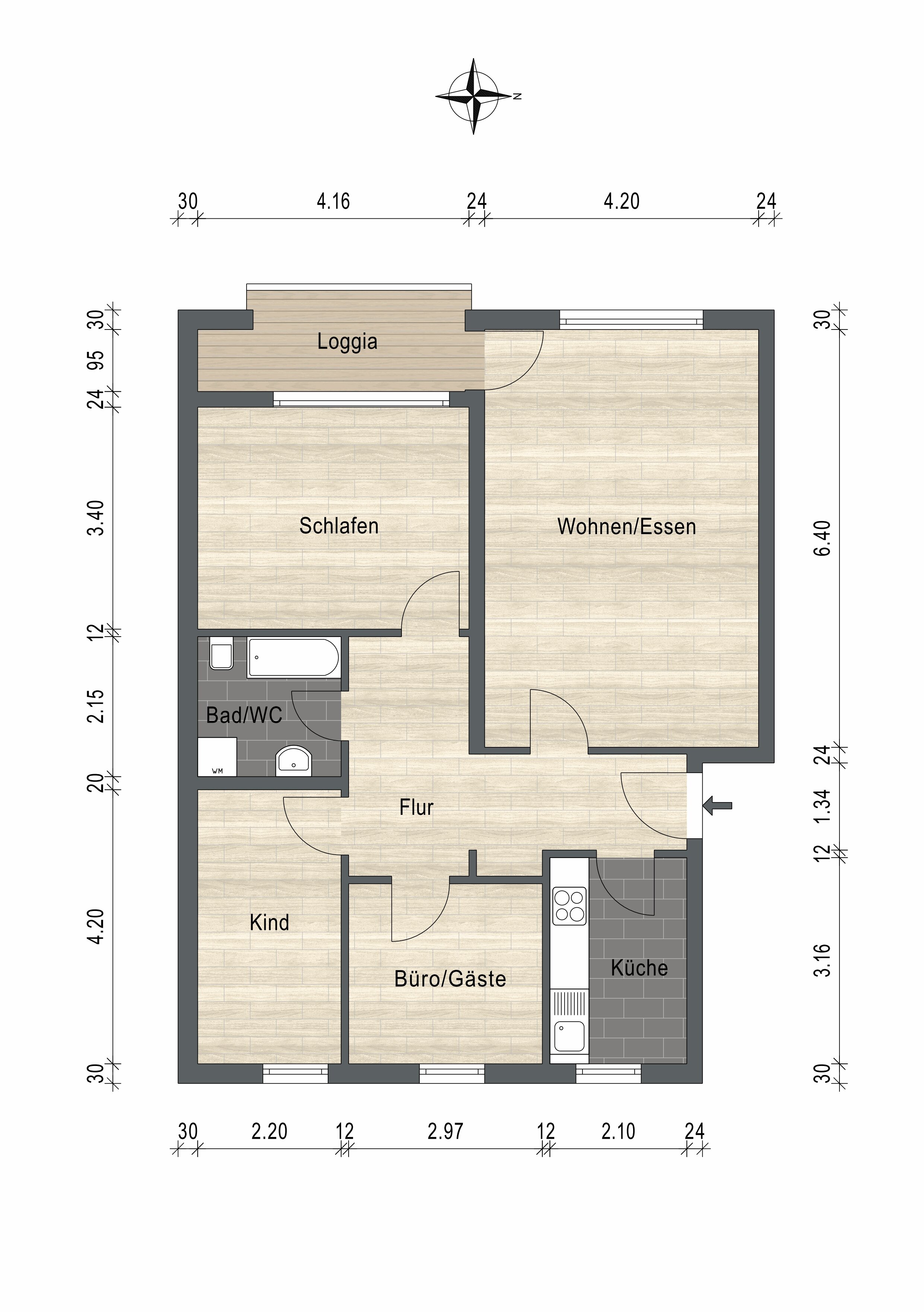 Wohnung zum Kauf 350.000 € 4 Zimmer 85 m²<br/>Wohnfläche 4.<br/>Geschoss Königsbrunn 86343