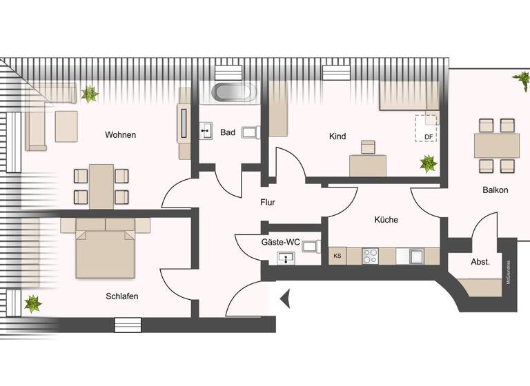 Wohnung zur Miete 590 € 3 Zimmer 77,1 m²<br/>Wohnfläche Dachgeschoss, 3.<br/>Geschoss 01.07.2025<br/>Verfügbarkeit Dresdner Straße 11 Radeberg Radeberg 01454
