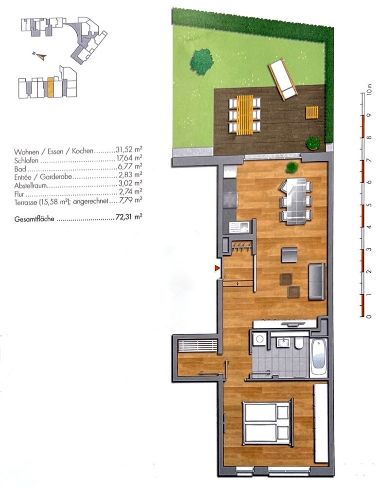 Wohnung zum Kauf 325.000 € 2 Zimmer 72,3 m²<br/>Wohnfläche EG<br/>Geschoss ab sofort<br/>Verfügbarkeit Hörde Dortmund / Hörde 44263