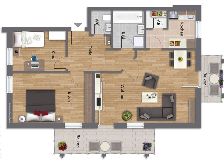Wohnung zur Miete 650 € 3 Zimmer 79 m² frei ab sofort Hengersberg 94491