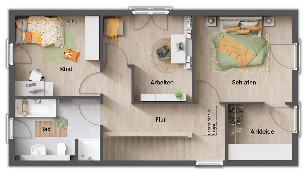 Einfamilienhaus zum Kauf 365.960 € 4 Zimmer 132 m²<br/>Wohnfläche 1.070 m²<br/>Grundstück Mühlhausen Mühlhausen 99974