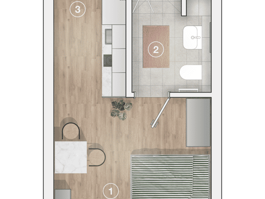 Studio zur Miete 1 Zimmer 26 m² frei ab sofort Haldensleben 39340